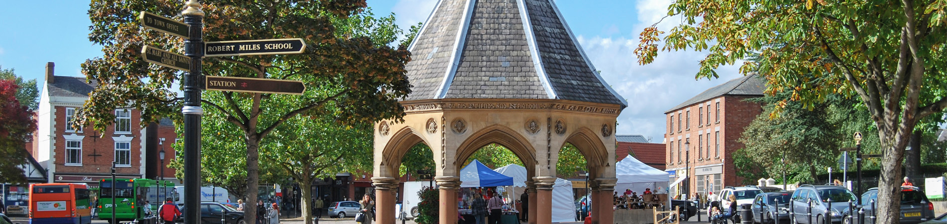 The Buttercross building in Bingham market place