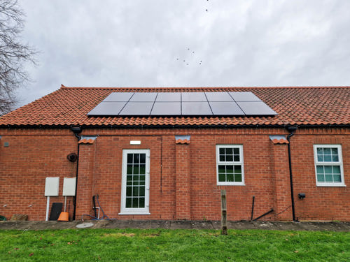 Solar panels on Colston Bassett Village Hall