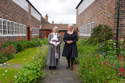 Framework Knitters Museum volunteer with Rushcliffe Borough Council's Deputy Leader Cllr Abby Brennan