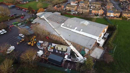 An aerial view of Cotgrave Leisure Centre